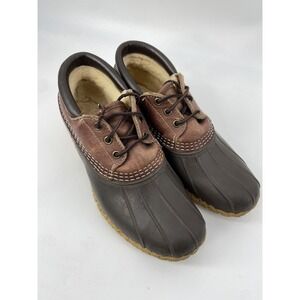 Vintage LL Bean Boots Womens EM US 9 Shearling Lined Duck Snow Waterproof